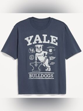 Old Navy Yale Bulldogs Navy Graphic Licensed Tee - NWT